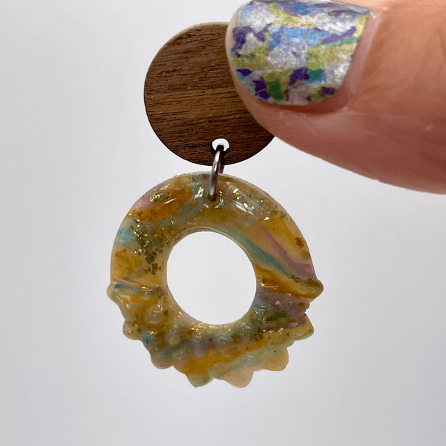 Flower statement earrings