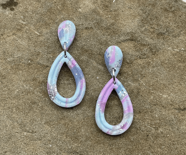 Blue mist statement danglies