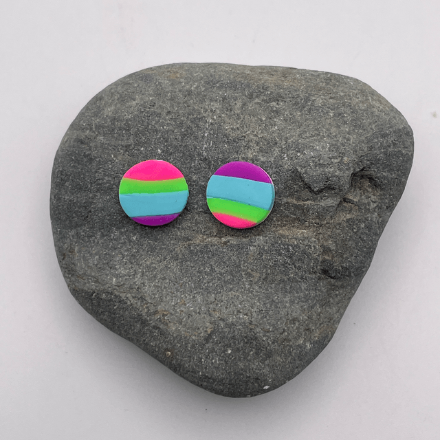 Dark rainbow studs