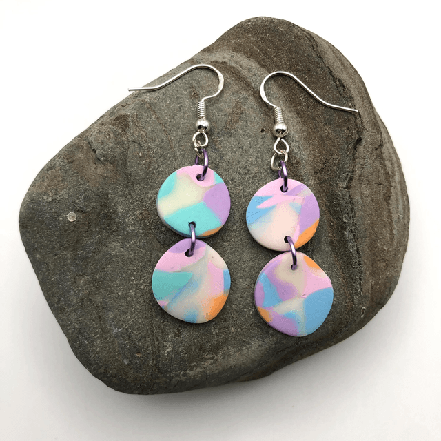 Glow in the dark multi coloured drops