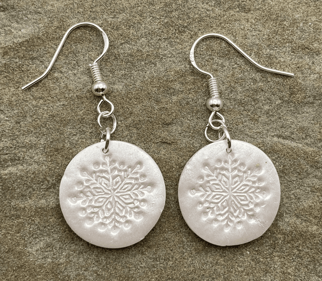 Embossed snowflakes