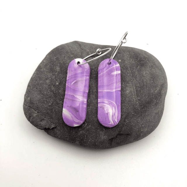 Lilac capsule hoop drop