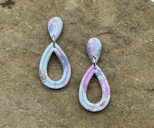 Blue mist statement danglies