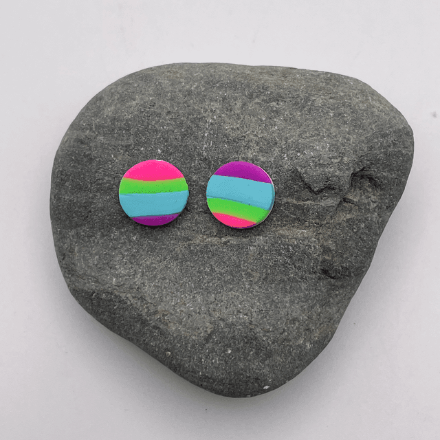 Dark rainbow studs