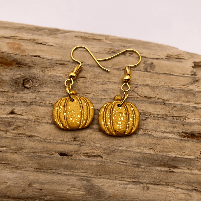 Gold sparkle small pumpkins