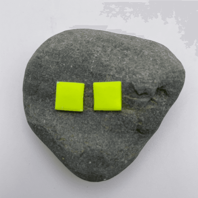 Yellow square studs