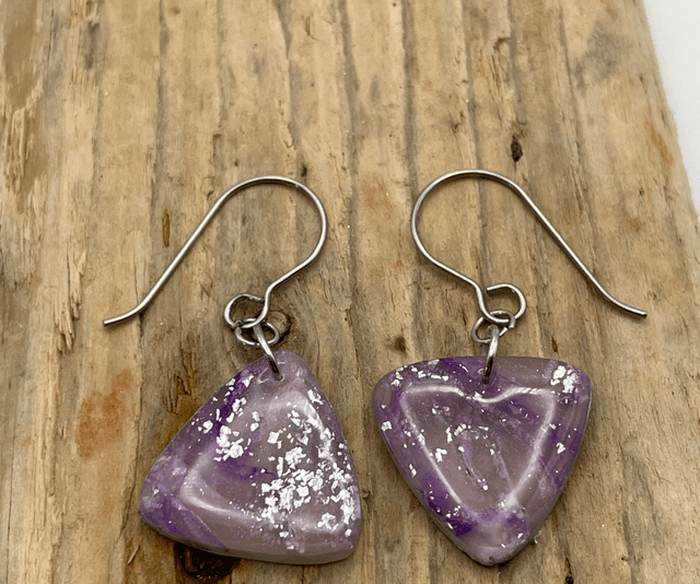 Triangle dangly earrings