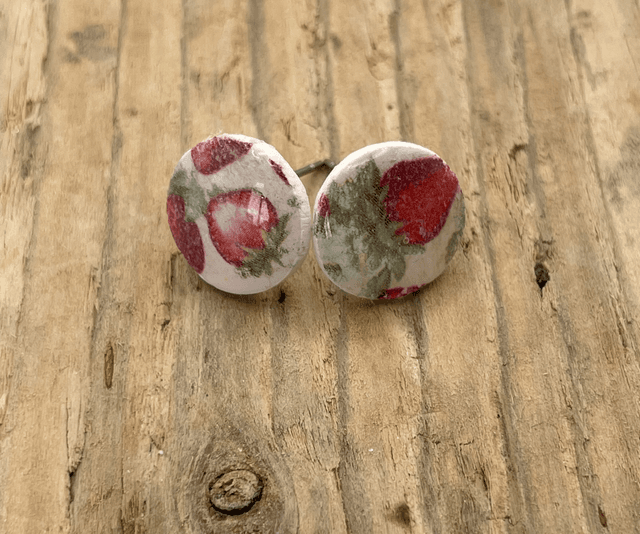 Strawberry glazed studs 