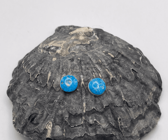 Small blue studs