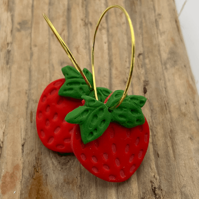 Large strawberry hoops