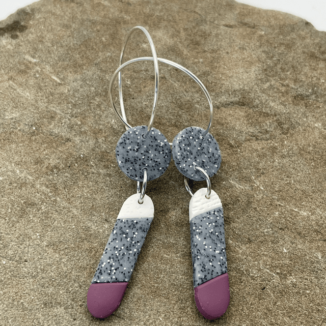 Plum stone hoops 
