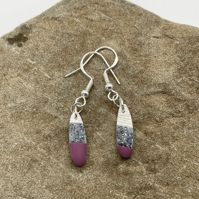 Mini plum stone danglies 
